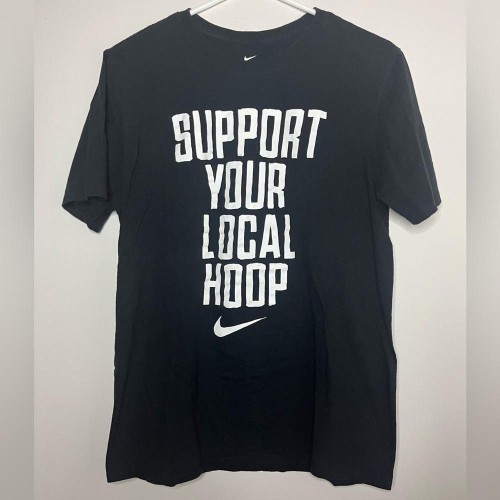 Nike Black Tee with White Graphic
